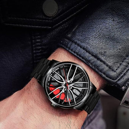 Stereoscopic Car Wheel Watch - Unique Timepiece for Automotive Enthusiasts