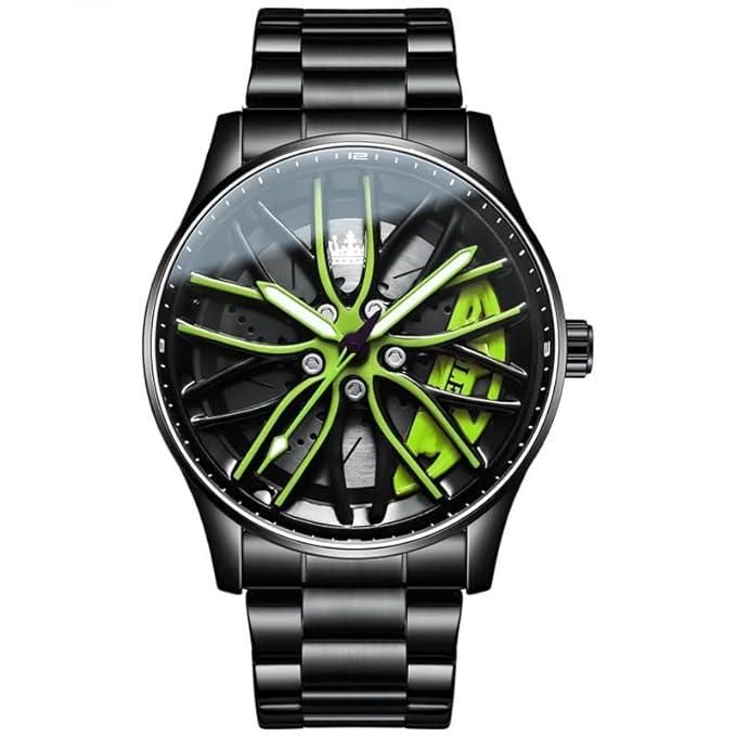 Stereoscopic Car Wheel Watch - Unique Timepiece for Automotive Enthusiasts